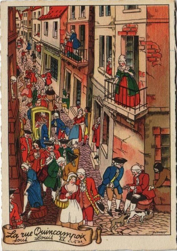 Carte postale ancienne Paris 4e - La rue Quincampoix à Paris 4e