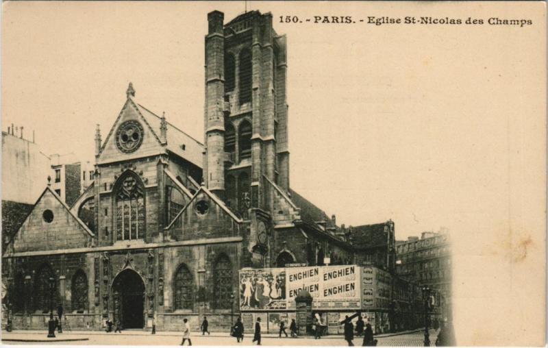 Carte postale ancienne Paris 4e - Eglise Saint-Nicolas des Champs à Paris 4e