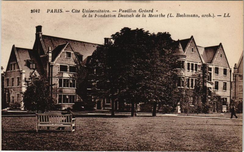 Carte postale ancienne Cité Universitaire - Pavillon Gréard à Paris 14e