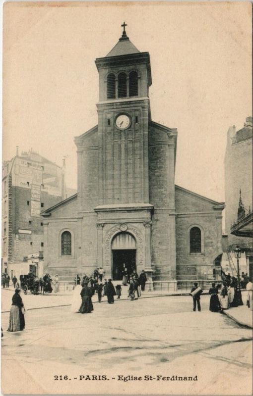 Carte postale ancienne Eglise Saint-Ferdinand à Paris 17e