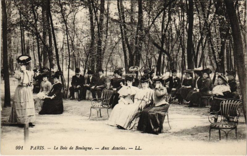 Carte postale ancienne Le Bois de Boulogne - Aux Acacias à Paris 16e