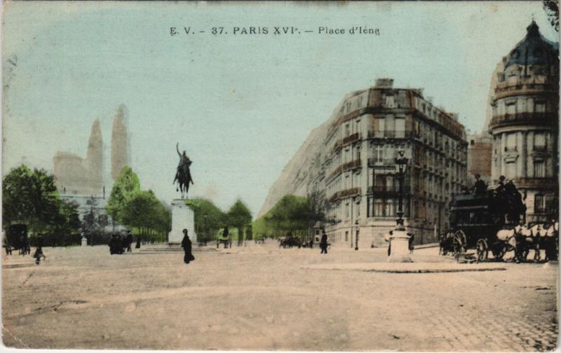 Carte postale ancienne Place d'léna à Paris 16e