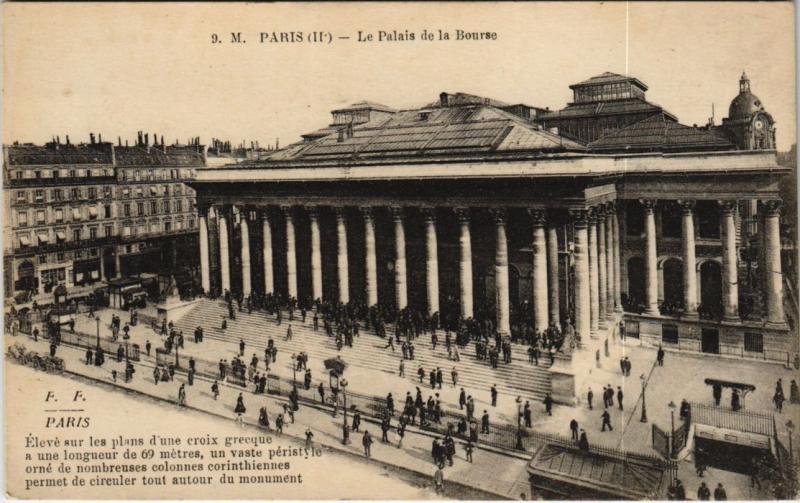 Carte postale ancienne Paris 2e - La Bourse à Paris 2e