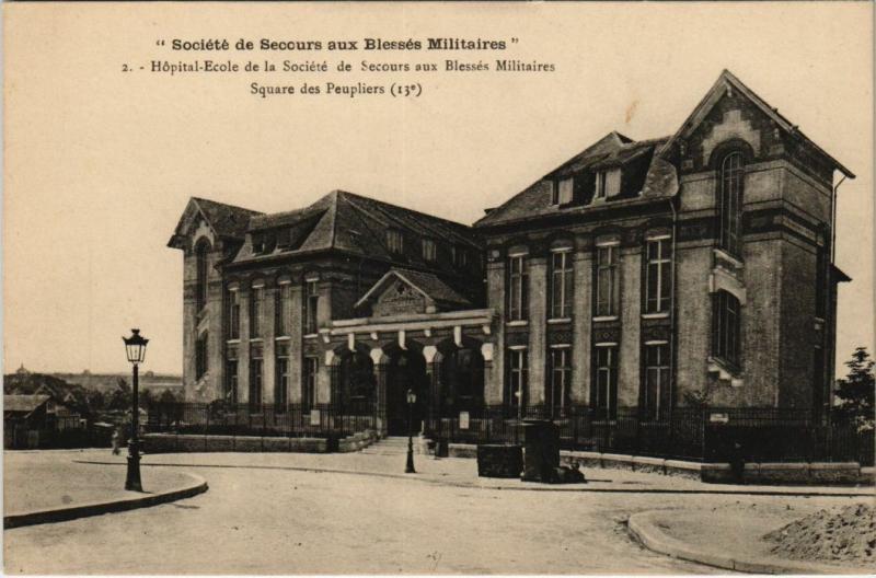 Carte postale ancienne Paris 13e - Société de Secours aux Blessés Militaires à Paris 13e