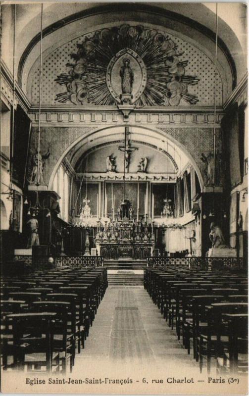 Carte postale ancienne Paris 3e - Eglise Saint-Jean-Sain-Francois à Paris 3e
