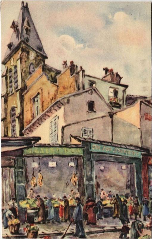 Carte postale ancienne Paris 5e - Rue Daubenton Eglise St. Médard à Paris 5e