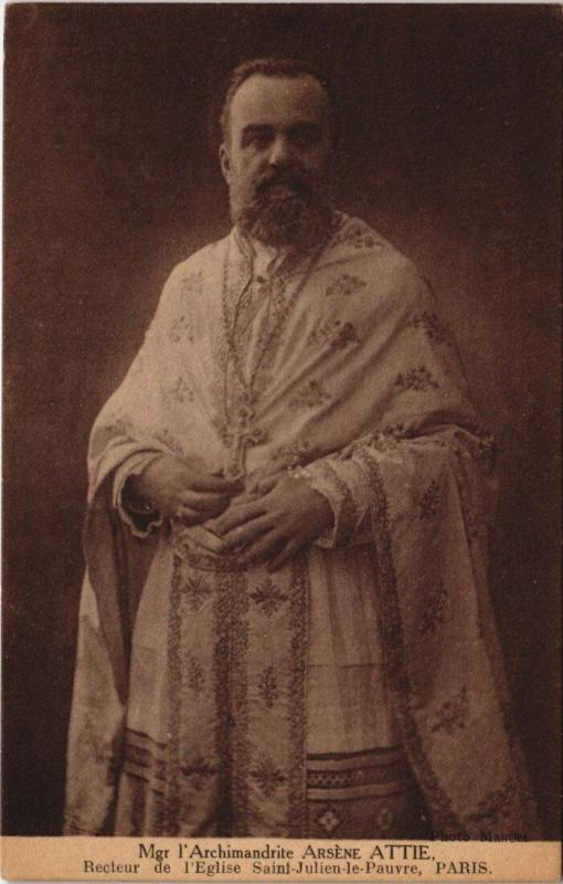 Carte postale ancienne Paris 5e - Mgr l'Archimandrite Arsène Attie à Paris 5e