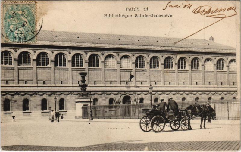 Carte postale ancienne Paris 6e - 11. Bibliothèque Sainte-Geneviève à Paris 5e