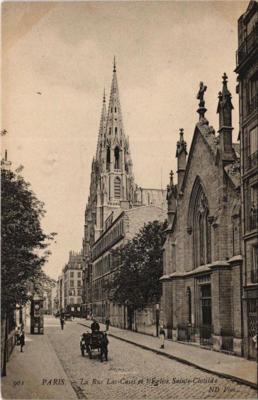 Carte postale ancienne Paris 7e - 961. La Rue Las-Cases à Paris 7e