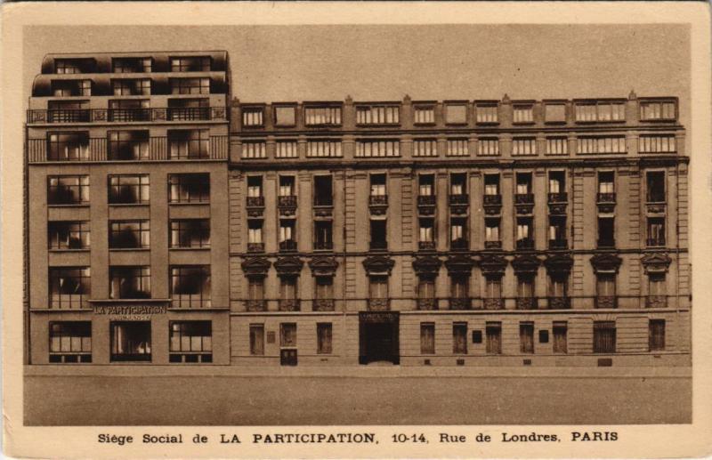 Carte postale ancienne Paris 8e - Siége Social de La Participation à Paris 8e