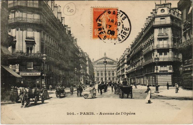 Carte postale ancienne Paris 2e - Avenue de la Opéra à Paris 2e