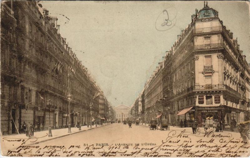 Carte postale ancienne Paris 2e - Avenue de l'Opéra à Paris 2e