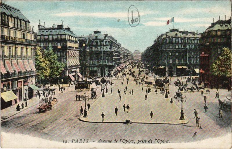 Carte postale ancienne Paris 2e - Avenue de l'Opéra à Paris 2e