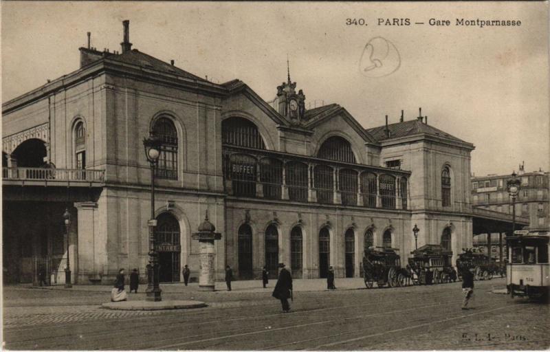 Carte postale ancienne Gare Montparnasse à Paris 6e