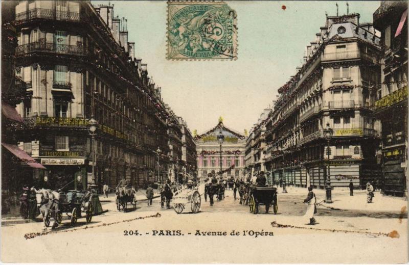 Carte postale ancienne Paris 2e - Avenue de la Opéra à Paris 2e