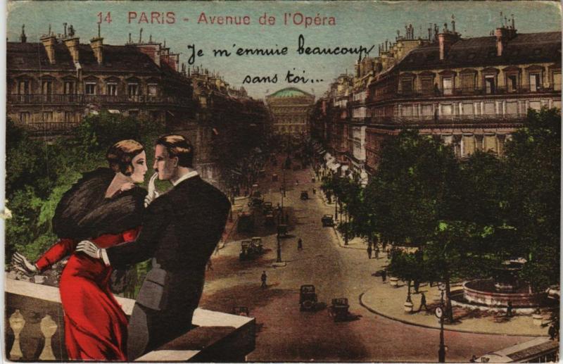 Carte postale ancienne Paris 2e - Avenue de l'Opéra à Paris 2e