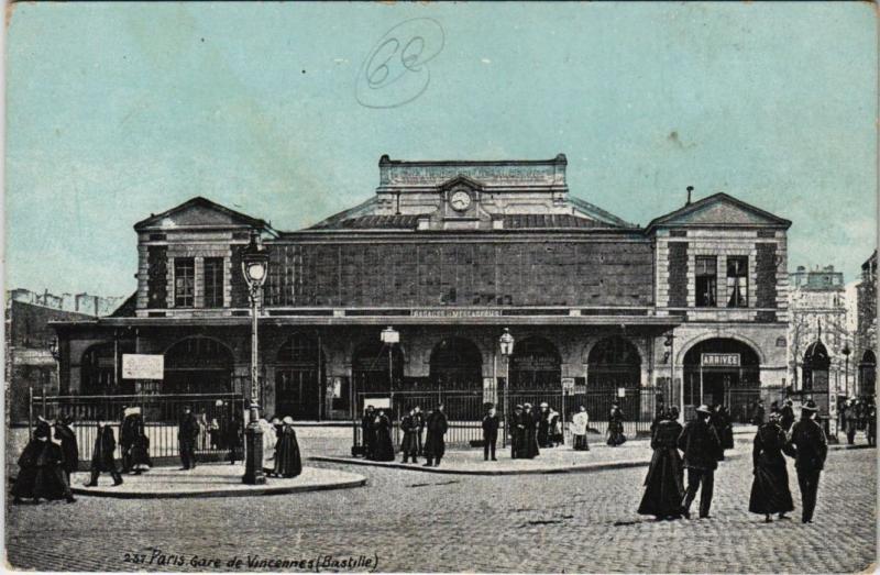 Carte postale ancienne Gare de Vincennes (Bastille) à Paris 12e