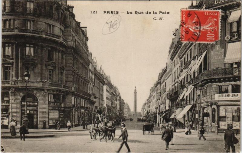 Carte postale ancienne Paris 2e - La rue de la Paix à Paris 2e