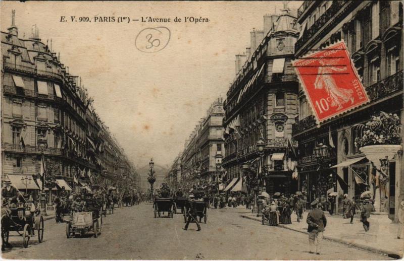 Carte postale ancienne Paris 2e - Avenue de l'Opéra à Paris 2e