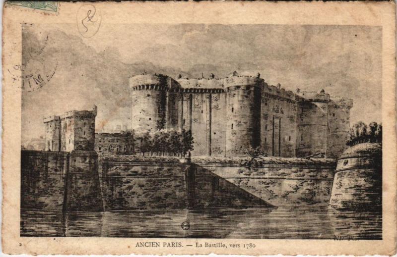 Carte postale ancienne Paris 12e - Ancien Paris - La Bastille, vers 1780 à Paris 12e