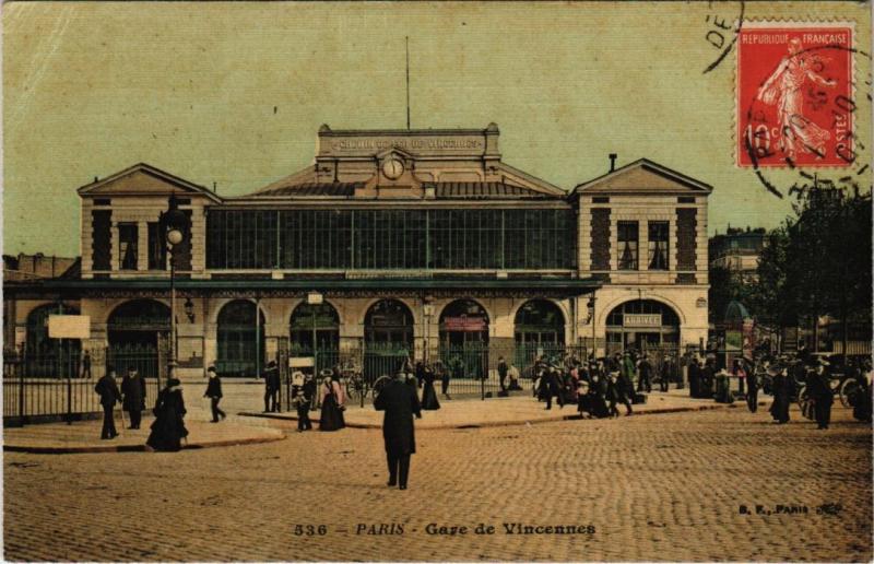 Carte postale ancienne Gare de Vincennes à Paris 12e