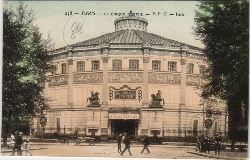 Carte postale ancienne Paris 11e Paris-Le Cirque d'Hiver à Paris 11e