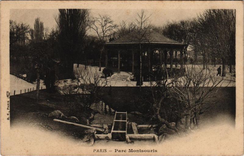 Carte postale ancienne Parc Montsouris à Paris 14e