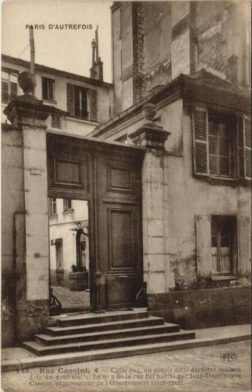 Carte postale ancienne Rue Cassini à Paris 14e