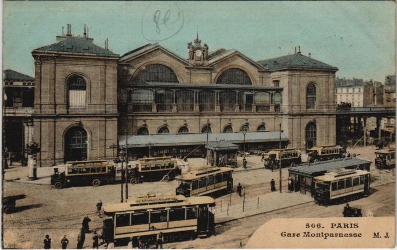 Carte postale ancienne Gare Montparnasse à Paris 6e