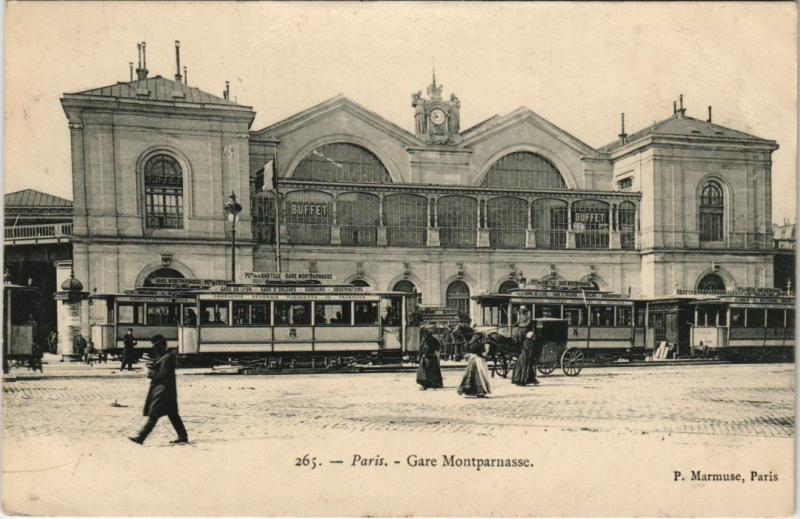 Carte postale ancienne Gare Montparnasse à Paris 6e