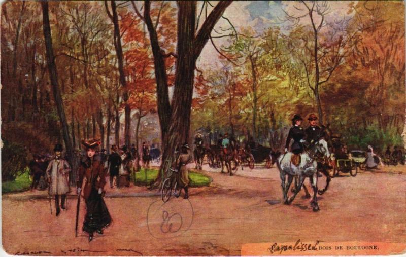 Carte postale ancienne Le Bois de Boulogne à Paris 16e