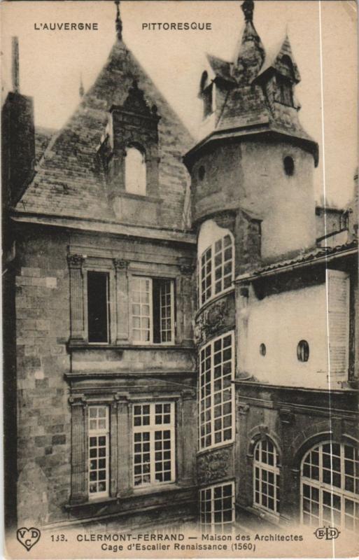 Carte postale ancienne Clermont Ferrand Maison des Architectes, cage d'Escalier à Clermont-Ferrand