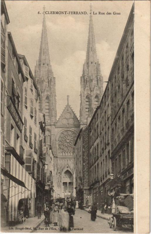 Carte postale ancienne Clermont Ferrand Rue des Gras à Clermont-Ferrand