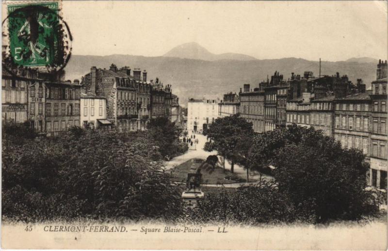 Carte postale ancienne Clermont Ferrand Square Blaise Pascal à Clermont-Ferrand
