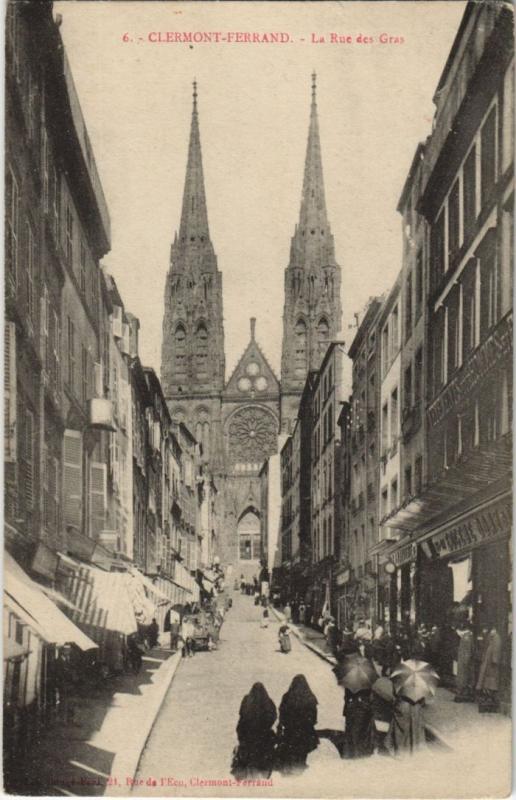 Carte postale ancienne Clermont Ferrand Rue des Gras à Clermont-Ferrand