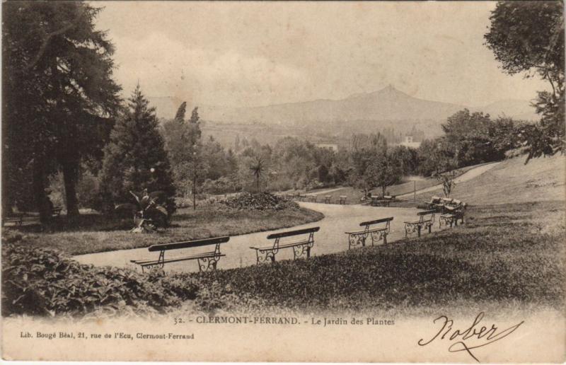 Carte postale ancienne Clermont Ferrand Le Jardin des Plantes à Clermont-Ferrand