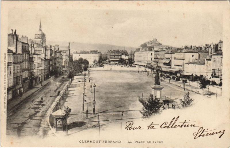 Carte postale ancienne Clermont Ferrand Place de Jaude à Clermont-Ferrand