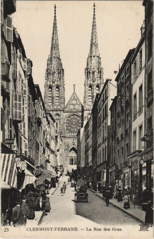 Carte postale ancienne Clermont Ferrand Rue des Gras à Clermont-Ferrand