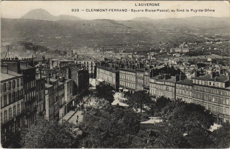 Carte postale ancienne Clermont Ferrand Square Blaise Pascal à Clermont-Ferrand