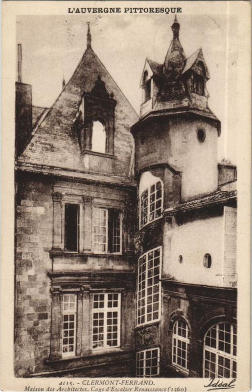 Carte postale ancienne Clermont Ferrand Maison des Architectes, cage d'Escalier à Clermont-Ferrand