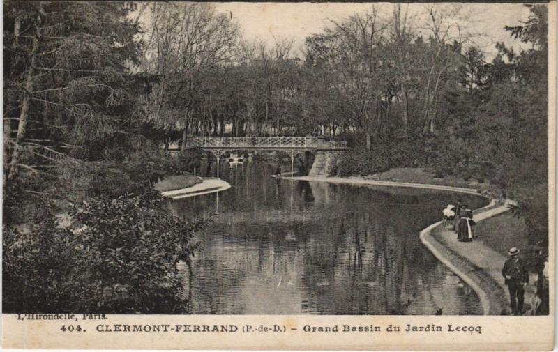 Carte postale ancienne Clermont Ferrand Grand Bassin du Jardin Lecoq à Clermont-Ferrand