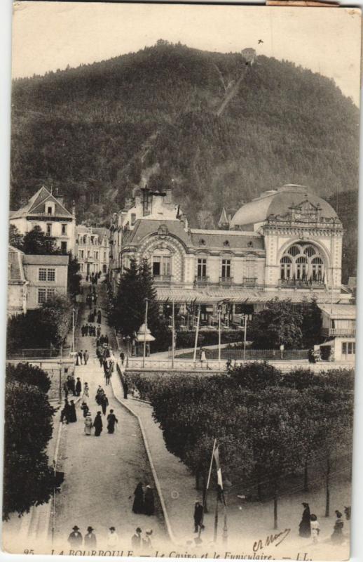Carte postale ancienne Clermont-Ferrand Le Casino et le Funiculaire France à La Bourboule