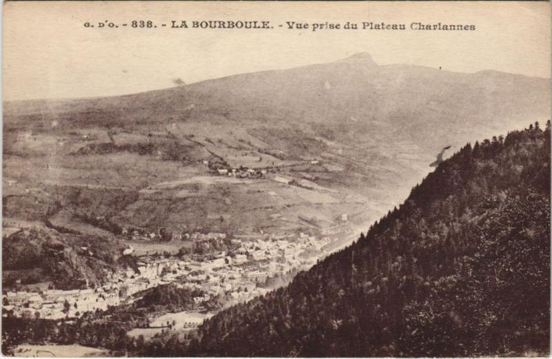 Carte postale ancienne La Bourboule vue prise du Plateau Charlannes à La Bourboule