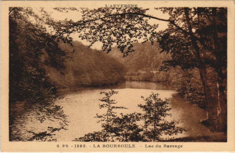 Carte postale ancienne La Bourboule Lac du Barrage à La Bourboule