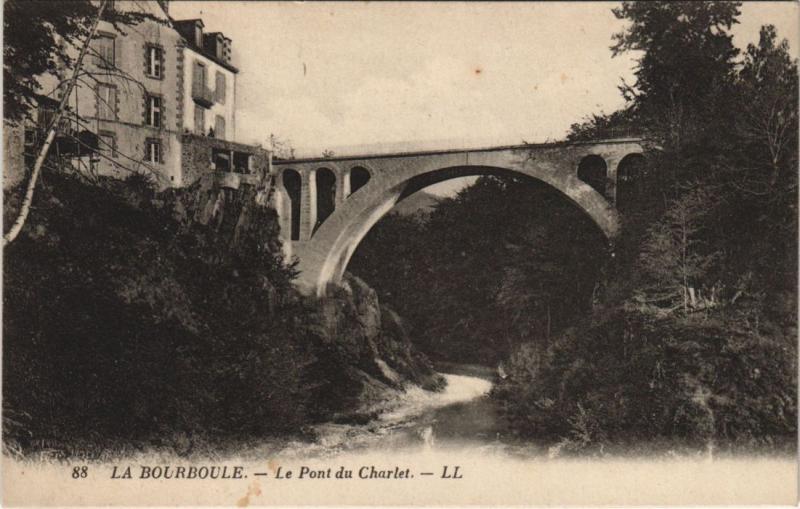 Carte postale ancienne La Bourboule Pont du Charlet à La Bourboule