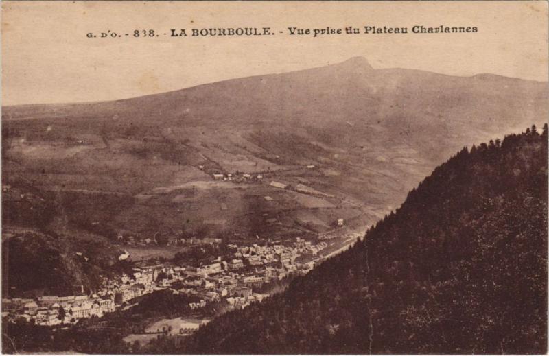 Carte postale ancienne La Bourboule vue prise du Plateau Charlannes à La Bourboule