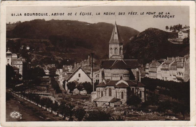 Carte postale ancienne La Bourboule Abside de l'Eglise à La Bourboule