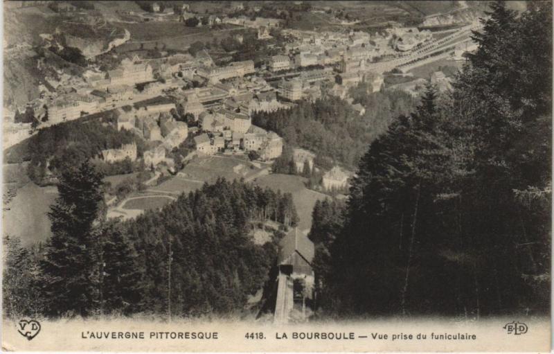 Carte postale ancienne La Bourboule vue prise du Funiculaire à La Bourboule