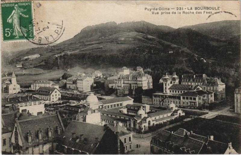 Carte postale ancienne La Bourboule vue prise de la Roche des Fees à La Bourboule