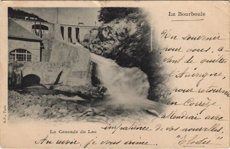 Carte postale ancienne La Bourboule La Cascade du Lac à La Bourboule